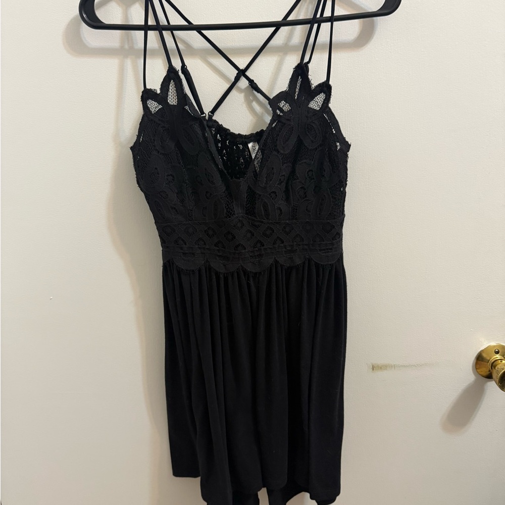 Zenana Outfitters Black Lace Dress
